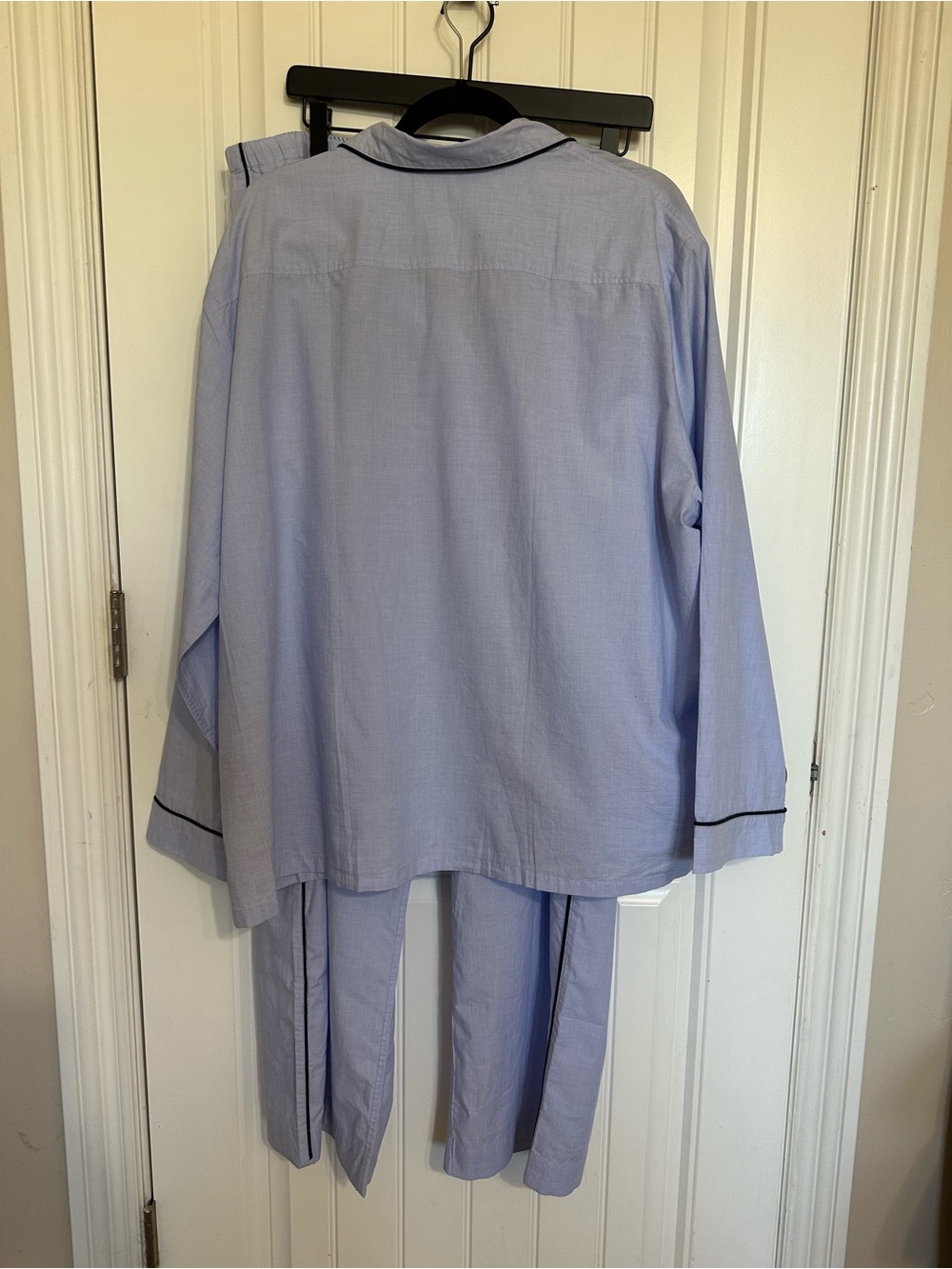 J. Crew Classic pajama pant set in end-on-end cotton Cool Lilac size XXL - Picture 6 of 10